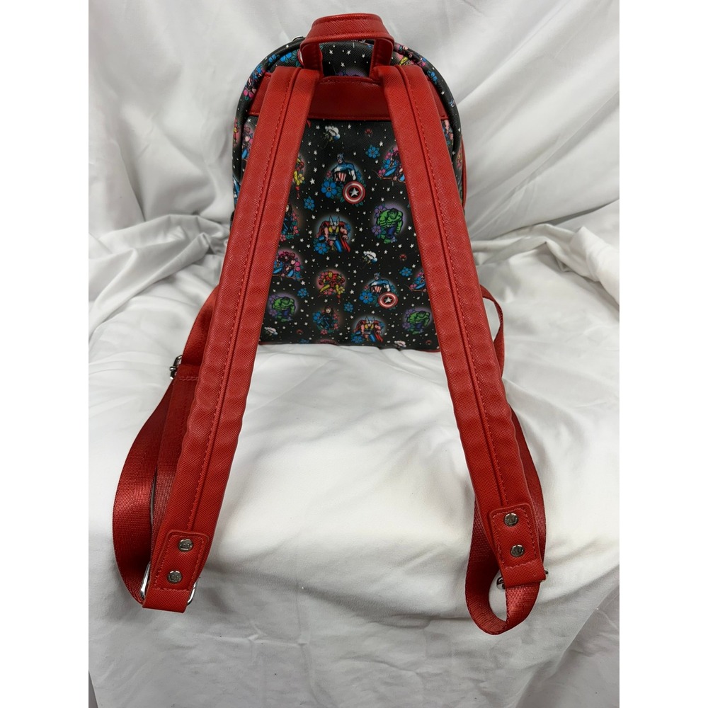 Loungefly Marvel Avengers Tattoo Floral Mini Backpack - Picture 6 of 12